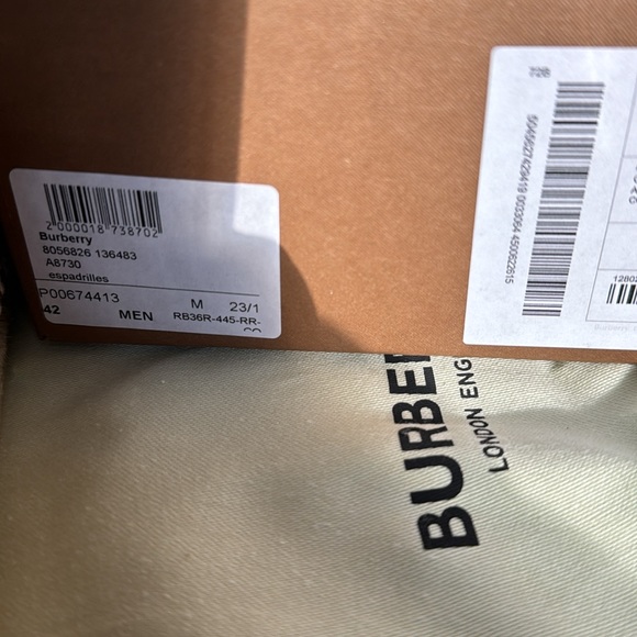 Men’s Burberry Espadrilles - Picture 6 of 6